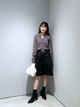 「GALLEST（ギャレスト）のアイテム（ハンドバッグ）」を使った、Renoさん（レディース・154cm）の秋コーディネート