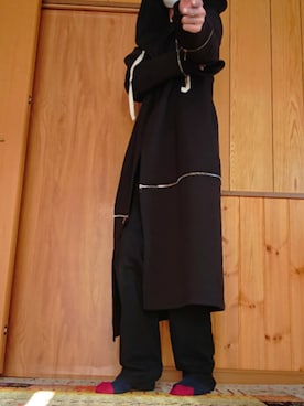 「アイテム（チェスターコート）」を使った、道明寺さん（メンズ・183cm・20代）の秋コーディネート