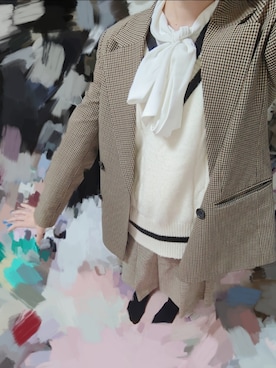 「Honeys（ハニーズ）のアイテム」を使った、世界一のキモさん（レディース・160cm）の秋コーディネート