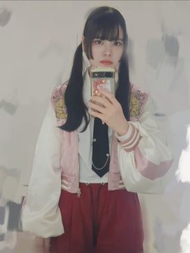 「アイテム（ネクタイ）」を使った、世界一のキモさん（レディース・160cm）の秋コーディネート