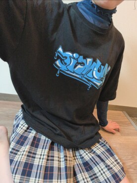 「青」｜世界一のキモさん（レディース・160cm）の秋コーディネート