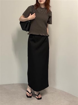 「each（イーチ）のアイテム」を使った、Sさん（レディース・167cm）の夏コーディネート