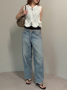 「each（イーチ）のアイテム」を使った、Sさん（レディース・167cm）の夏コーディネート