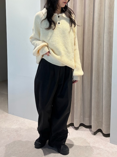 セール】オーバーサイズニットポロ（ニット/セーター）｜B.R.U（ブル