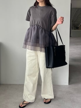 「each（イーチ）のアイテム」を使った、Sさん（レディース・162cm）の夏コーディネート