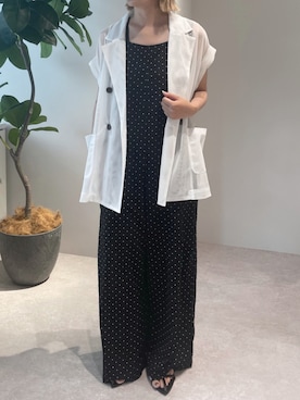 「r.（アールドット）のアイテム」を使った、Sさん（レディース・156cm）の夏コーディネート