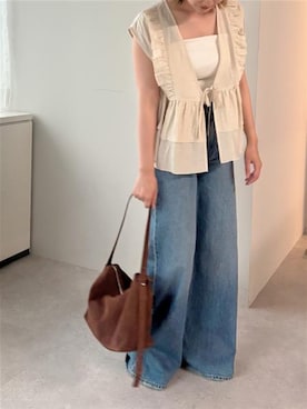 「meilmada（メイルマダ）のアイテム」を使った、Sさん（レディース・156cm）の春コーディネート