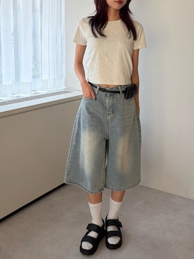 「YENNA（イェンナ）のアイテム」を使った、Sさん（レディース・162cm）の夏コーディネート