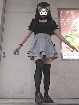 「アイテム（バレッタ/ヘアクリップ、ブラック系）」を使った、avigeilさん（レディース・161cm）の秋コーディネート