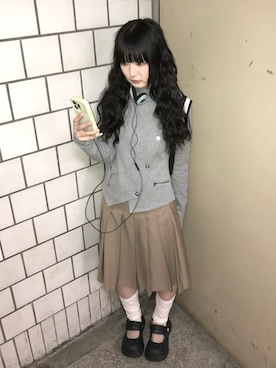 「アイテム（ヘッドフォン/イヤホン）」を使った、uraraさん（レディース・160cm）の秋コーディネート