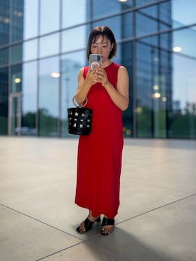 「しまむら（シマムラ）のアイテム（ワンピース/ドレス）」を使った、ひまりさん（レディース・156cm）の夏コーディネート