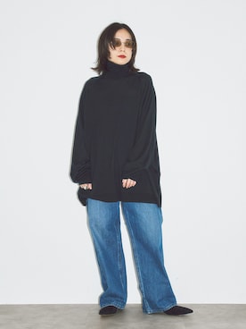 「Lee（リー）のLEE 別注 PAINTER PANTS：デニムパンツ（デニムパンツ、ブルー系）」を使った、MINNYさんの夏コーディネート