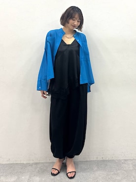 「HEREIAM（ヘレイアム）のアイテム（パンツ）」を使った、egaotokuiさん（レディース・170cm）の春コーディネート