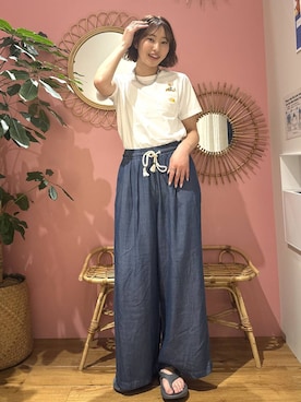 「リラックス」｜egaotokuiさん（レディース・170cm）の春コーディネート