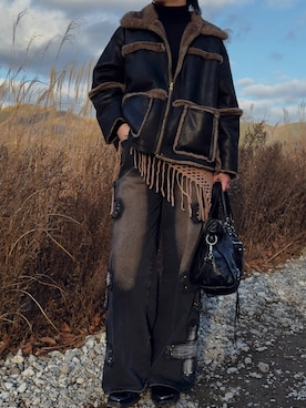 「アイテム（スカート）」を使った、aliceuxpさん（メンズ・168cm）の冬コーディネート