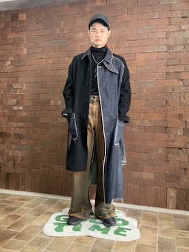 「VARZAR（バザール）のアイテム」を使った、Igami Kouさん（メンズ・180cm）の冬コーディネート