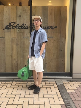 「Eddie Bauer（エディーバウアー）のアイテム」を使った、EDDIE BAUER@仙台アエル店さん（メンズ・170cm）の夏コーディネート