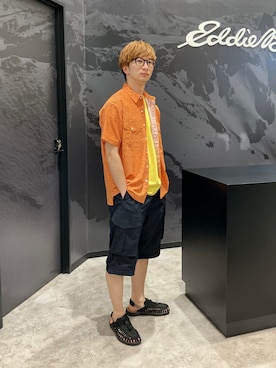 「Eddie Bauer（エディーバウアー）のアイテム」を使った、EDDIE BAUER@仙台アエル店さん（メンズ・170cm）の夏コーディネート