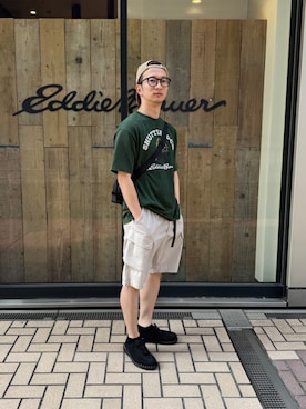 「Eddie Bauer（エディーバウアー）のアイテム」を使った、EDDIE BAUER@仙台アエル店さん（メンズ・170cm）の夏コーディネート