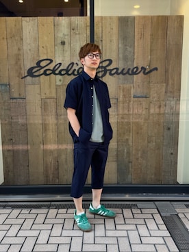 「Eddie Bauer（エディーバウアー）のアイテム」を使った、EDDIE BAUER@仙台アエル店さん（メンズ・170cm）の夏コーディネート