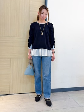 「TAKEO KIKUCHI（タケオキクチ）のアイテム」を使った、nanaさん（レディース・158cm）の春コーディネート