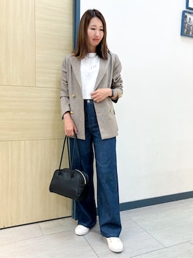 「CONVERSE ALL STAR（コンバースオールスター）のアイテム（スニーカー）」を使った、nanaさん（レディース・158cm）の秋コーディネート