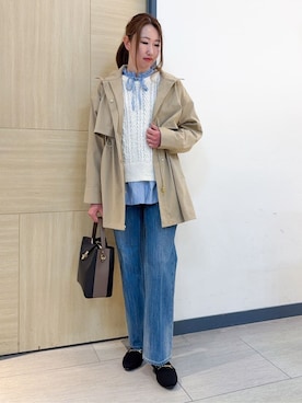 「HusHusH（ハッシュアッシュ）のアイテム（パンツ）」を使った、nanaさん（レディース・158cm）の冬コーディネート