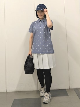 「adabat（アダバット）のアイテム」を使った、ヨコさん（レディース・154cm）の夏コーディネート