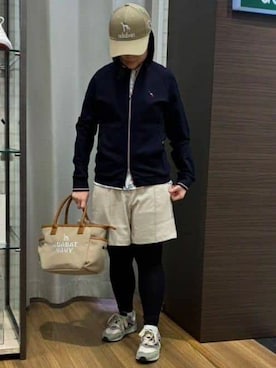 「adabat（アダバット）のアイテム」を使った、ヨコさん（レディース・154cm）の春コーディネート