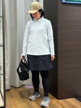 「adabat（アダバット）のアイテム（キャップ）」を使った、ヨコさん（レディース・154cm）の冬コーディネート