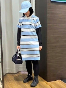 「adabat（アダバット）のアイテム（キャップ）」を使った、ヨコさん（レディース・154cm）の春コーディネート