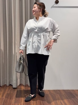 「grove（グローブ）のアイテム（パンツ）」を使った、Tomoさん（レディース・159cm）の春コーディネート