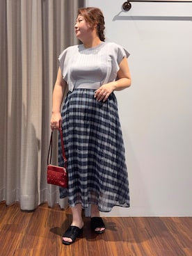 Tomoさん(レディース・159cm)の夏コーディネート