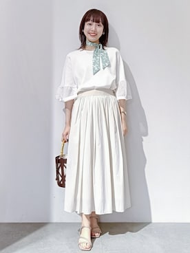 「index（インデックス）のアイテム（パンツ）」を使った、のんさん（レディース・157cm）の春コーディネート