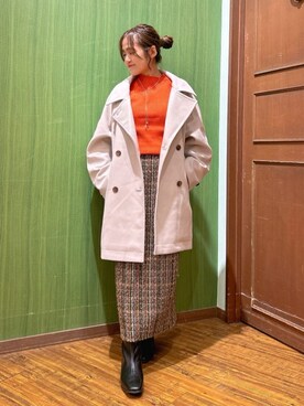 「DRESKIP（ドレスキップ）のアイテム」を使った、kaoさん（レディース・153cm）の冬コーディネート