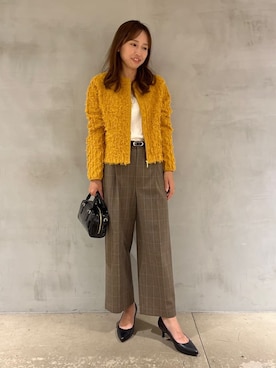 「UNTITLED（アンタイトル）の【日本製・本革】Comfit Dresser Pumps（コンフィットドレッサーパンプス）（パンプス、ブラック系）」を使った、kanaさん（レディース・156cm）の秋コーディネート