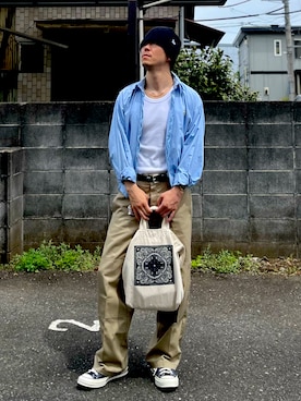 「Dickies（ディッキーズ）のアイテム（パンツ）」を使った、mtkmanさん（メンズ・170cm）の春コーディネート