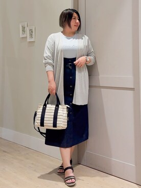 「Lee（リー）のアイテム（トートバッグ）」を使った、sasaさん（レディース・161cm）の春コーディネート