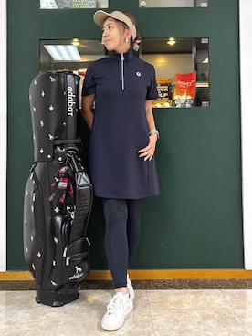 「アイテム（サンバイザー）」を使った、YKRさん（レディース・164cm）の夏コーディネート