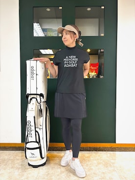 「アイテム（サンバイザー、ベージュ系）」を使った、YKRさん（レディース・164cm）の春コーディネート
