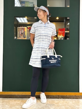 「アイテム（サンバイザー）」を使った、YKRさん（レディース・164cm）の夏コーディネート