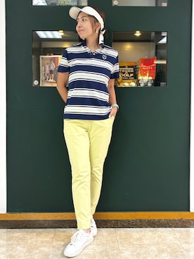 「アイテム（サンバイザー）」を使った、YKRさん（レディース・164cm）の夏コーディネート