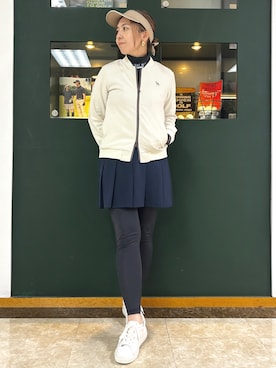 「アイテム（サンバイザー）」を使った、YKRさん（レディース・164cm）の秋コーディネート