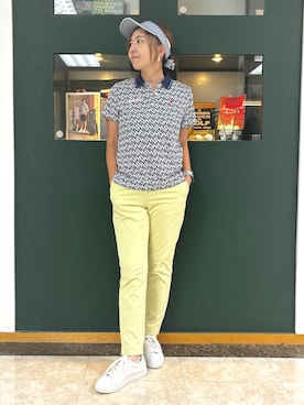 「アイテム（サンバイザー）」を使った、YKRさん（レディース・164cm）の夏コーディネート