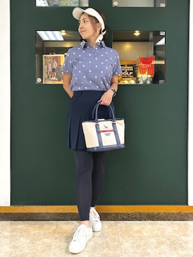 「アイテム（サンバイザー）」を使った、YKRさん（レディース・164cm）の夏コーディネート