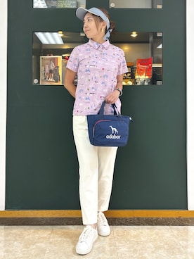 「アイテム（サンバイザー）」を使った、YKRさん（レディース・164cm）の夏コーディネート