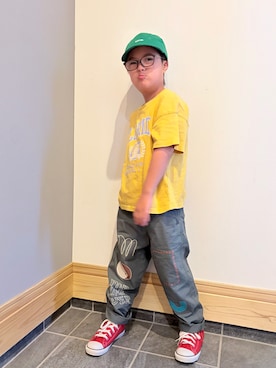 「MARKEY'S（マーキーズ）のアイテム」を使った、hu-goさん（キッズ・120cm）の夏コーディネート