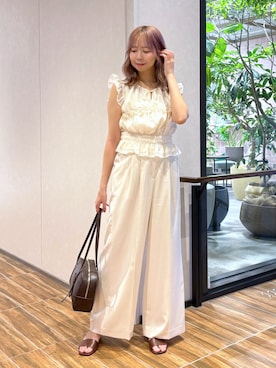 「NATURAL BEAUTY BASIC（ナチュラルビューティーベーシック）のアイテム」を使った、non🍓🫧さん（レディース・159cm）の夏コーディネート
