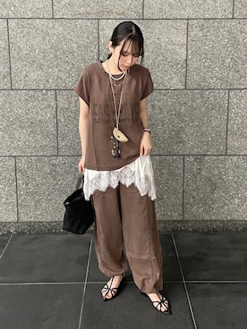 「DouDou（ドゥドゥ）のアイテム」を使った、doudoumisakiさん（レディース・160cm）の夏コーディネート