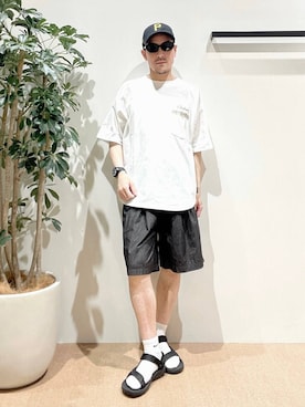 「PENDLETON（ペンドルトン）のアイテム（トップス）」を使った、sakuさん（メンズ・171cm）の夏コーディネート